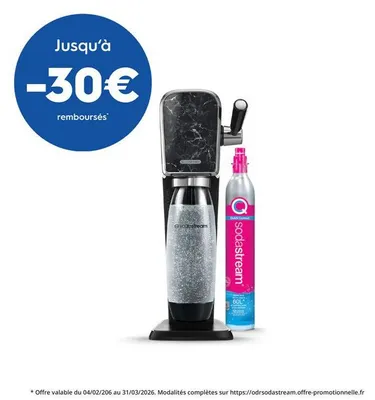 Immagine prodotto di Gasatore d'acqua Sodastream ART, finitura marmo, bottiglia da 1 litro, lavabile in lavastoviglie, bombola da 60 litri