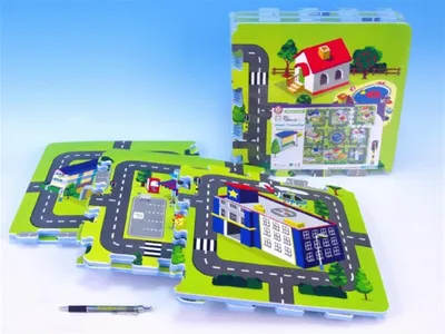Obrázok produktu pre Penové puzzle City 32x32cm 9ks v sáčku od 10 mesiacov