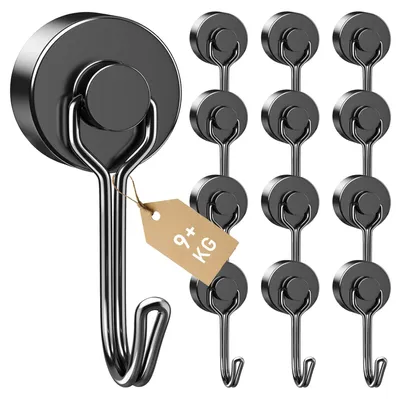 Produktbild von Magneethaken extra stark, 16 mm, 9 kg Tragkraft, für Küche und Büro