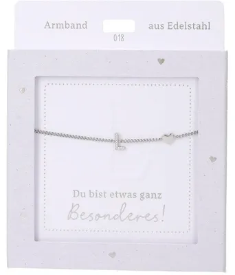Produktbild von Depesche Armband Silber mit L Anhänger - Freundschaft Schmuck Geschenk