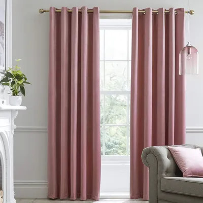 Flüsternde Vorhänge, 117x137 cm, rosa, thermisch, verdunkelnd, Polyester