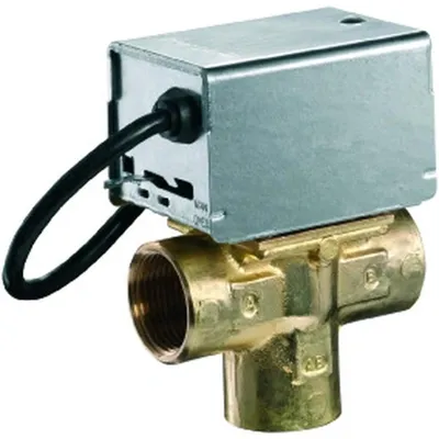 Imagen del producto de RESIDEO Válvula de tres vías V4044F, DN20, 3/4", 230V, Kvs 6, latón, 1 unidad.