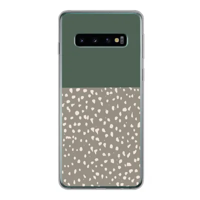 Produktbild von MuchoWow® Handyhülle Schutzhülle Hülle für Samsung Galaxy S10 Polka dot - Grün - Muster Silikon Softcase Handy Hülle - Handytasche