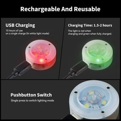 Immagine prodotto di Lampada elettrica per cani, ricaricabile tramite USB, portatile, luce notturna, set da 2 pezzi
