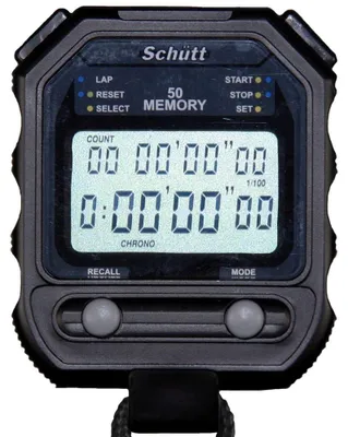 Produktbild von Schütt Stoppuhr PC-73 | Zweizeiliges Display | 50 Memory | Timer & Pacer | Druckpunktmechanik | Stoß- und Spritzwasserfest | Sport