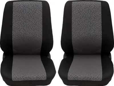 Produktbild von Transporter Sitzbezüge für zwei Einzelsitze (vorne) 2-teilig ohne Seitenairbag - Profi 6 in grau | Autositzbezüge / Schonbezüge von PETEX