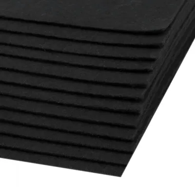 1 Bastelfilz Bogen DIN A4, ca. 2mm, 300g/m² feste Qualität schwarz