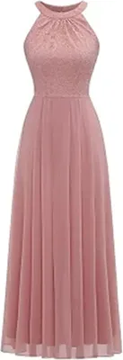 Obrázok produktu pre Dressystar čipkované a šifónové šaty bez rukávov XL Ružová