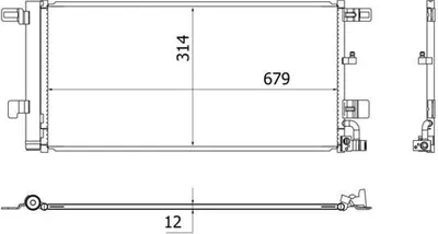 Produktbild von MAHLE AC 961 000S Kondensator Klimaanlage Klimakondensator für AUDI A4 B9 Avant (8W5, 8WD) +Trockner