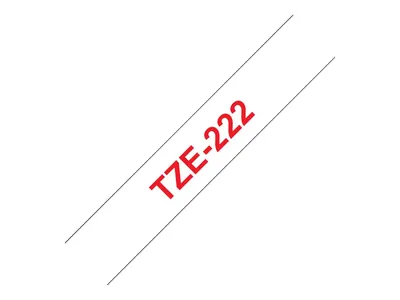 Produktbild von Brother TZE-222 Etiketten erstellendes Band Rot aud Weiss