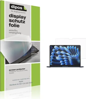 Produktbild von 2x Schutzfolie für Apple MacBook Air M3 13.6 Zoll 2024 matt Displayschutzfolie Folie Display Schutz dipos