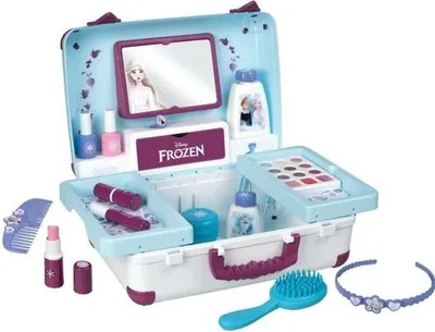 Produktbild von Schminkkoffer Frozen Die Eiskönigin, Frisier Set, Nagel Set, Make-up Set, 13 Zubehörteile, ab 3 Jahren