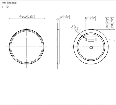 Produktbild von DORNBRACHT 83150979-33 Lichtspiegel, rund SERIENNEUTRAL