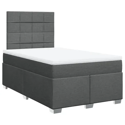 Produktbild von vidaXL Boxspringbett mit Matratze Dunkelgrau 120x200 cm Stoff