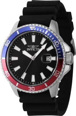 Produktbild von Invicta Pro Diver 46131 Herren uhr - Wasserdicht - Analog - Quarzuhrwerk - Edelstahl mit schwarzen zifferblat - 45mm