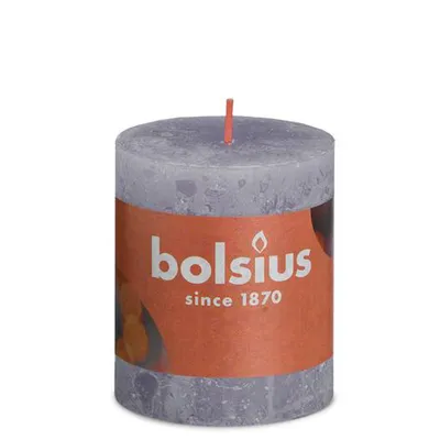 Obrázok produktu pre Bolsius Rustik sviečka v tvare stĺpika mrazená levanduľa 80/68mm