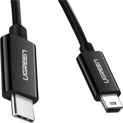 Image de Câble Ugreen USB-C vers Mini-USB 1m - Noir