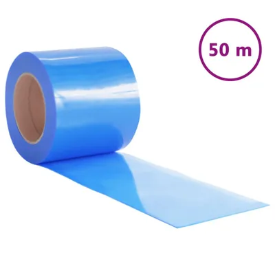 Zdjęcie produktu dla vidaXL Kurtyna drzwiowa niebieska 200x1,6 mm 50 m PVC