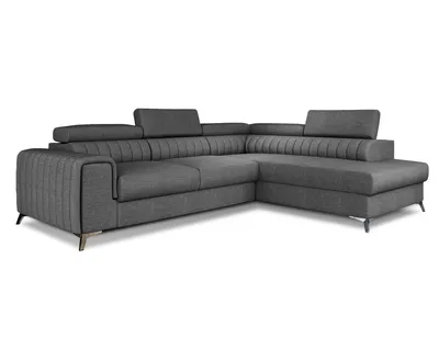 Produktbild von Chilly Möbel Design Aurelio Ecksofa L – Designer Schlafsofa in Samt, mit Schlaffunktion & Bettkasten Rechts