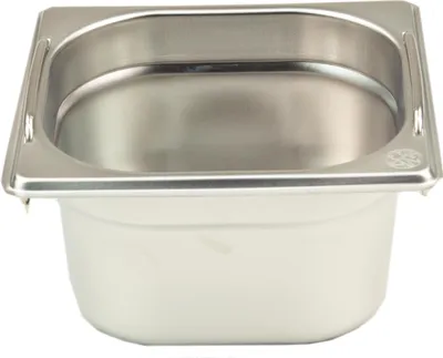 Produktbild von GN Behälter Gastronorm 1/6 100 mm mit Fallgriffe aus Edelstahl GVK ECO