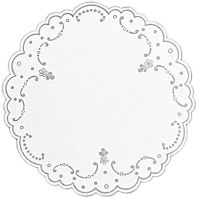 Produktbild von 4x Dunicel-Untersetzer Ø 19 cm weiß/silber | Packung (250 Stück)