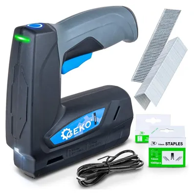 Immagine prodotto di Graffettatrice sparachiodi elettrica 2in1 con batteria 3.6v Geko