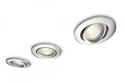 Produktbild von Philips myBathroom Einbauspot 599021116, Einbaustrahler, GU10, 3 Glühbirne(n), Halogen, 2700 K, Chrom