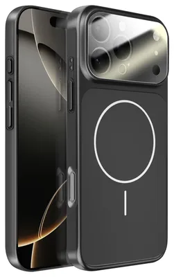 Obrázok produktu pre Avizar, pevné ochranné puzdro MagSafe s ochranným sklom na fotoaparát pre iPhone 16 Pro Max, čierne
