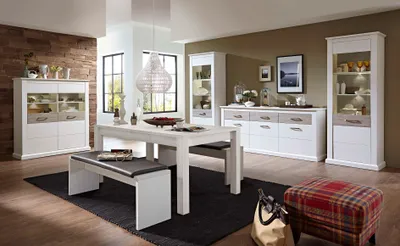 Produktbild von Kommode Sideboard "MODENA" Esszimmer Pinie hell weiß