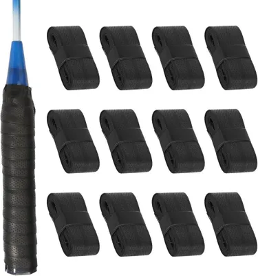 Productafbeelding van Set van 12 gripbanden, zwart, voor rackets