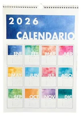 Imagen del producto de Calendario de pared formato A3 para el año 2026: práctico y espacioso