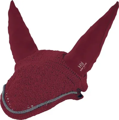 Image de Hy Sport Active - Bonnet anti-mouches pour chevaux, crocheté BZ5213 (Full) (merlot vif)