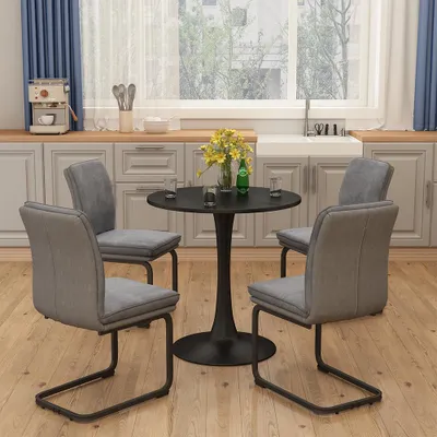 A dining set in a kitchen setting.