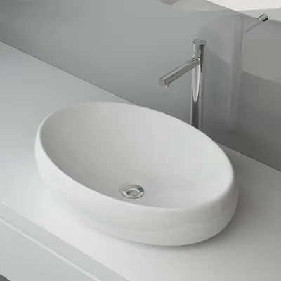 Produktbild von Waschschale Waschtisch Waschbecken Keramik Handwaschbecken Hänge WS88 60x41x15cm