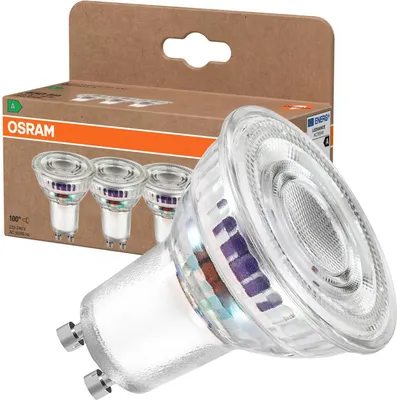 Zdjęcie produktu dla 3x Żarówka LED PAR16 Reflektor GU10 2.5W = 50W 450lm 4000K Neutralna 100° 180lm/W ENERGY EFFICIENCY Osram