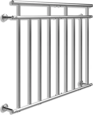 Produktbild von MONZANA® Französischer Balkon Edelstahl Pflegeleicht 90x128cm 9 Füllstäbe Balkongeländer Terrassengeländer Fensterschutz