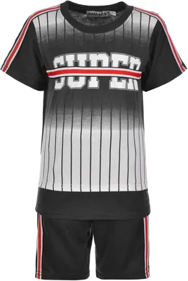 Produktbild von Shialy Jungen Set T-Shrit und Shorts Schwarz 116