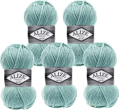 Produktbild von 500g Strickgarn Strickwolle Alize Superlana Maxi 25% Wolle, Farbwahl
