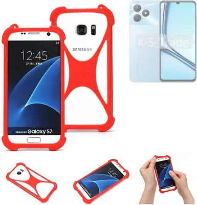 Produktbild von K-S-Trade Handy-Hülle kompatibel mit Realme Note 50 Schutz-Hülle Bumper Silikon Schutz Hülle Cover Case Silikoncase Silikonbumper TPU Softcase
