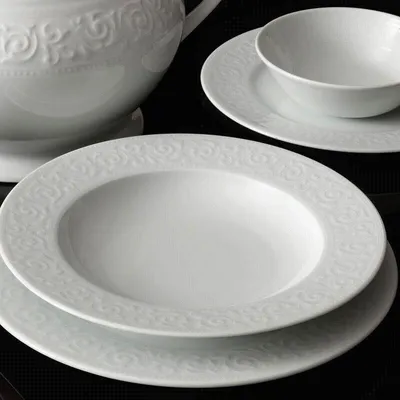 Produktbild von Hermia Concept, ACL53YT00, Essservices, Tafelservice (53 Teile), Weiß, Porzellan, 25 x 25 x 2 cm