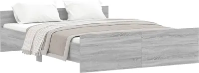 Obrázek produktu pro vidaXL Rám postele s čelem a podnožkou Grey Sonoma 150x200 cm
