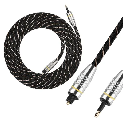 Obrázok produktu pre Digitálny zvukový kábel Toslink na mini konektor 3,5 mm s optickými vláknami Pozlátený konektor SPDIF 2 m