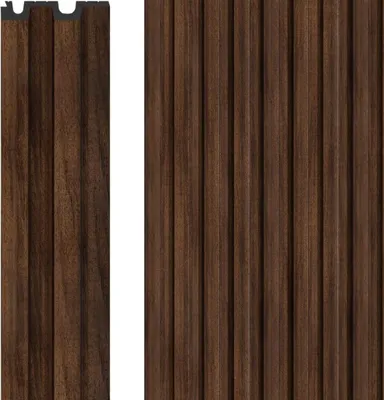 Obrázok produktu pre VOX Lamellenwand LINERIO – 3D MDF stenový panel – akustická doska – 2,65 m – L-LINE – čokoládová