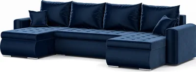 Produktbild von Ecksofa Luis, Eckcouch U-Form, Sofa, Couch, mit Schlaffunktion, Bettkasten, dekorative Steppung, Polstermöbel, Riviera 81