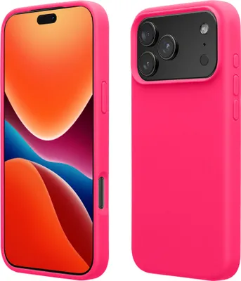 Obrázok produktu pre kwmobile Puzdro na mobilný telefón pre iPhone 17 Pro Case, pre iPhone 17 Pro Case - silikónové puzdro - bezdrôtové nabíjanie - neónovo ružové