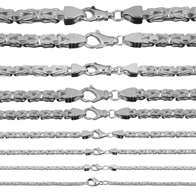 Produktbild von Silberkette Königskette Armkette Breite 2,3mm 19 cm 925 Sterlingsilber