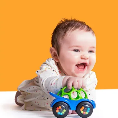 Obrázok produktu pre Hračka Oball Rattle & Roll Buggie Toy - modrá