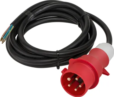 Produktbild von as-Schwabe CEE-Anschlusskabel 5m Starkstrom 400V 32A CEE & abgemantelt 5G6 IP44