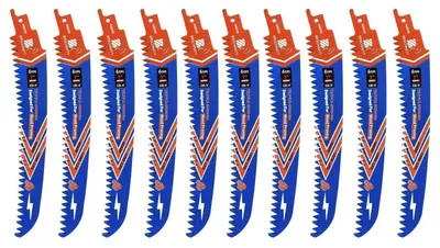Immagine prodotto di Lame per sega a nastro, 180 mm, dentatura giapponese, 10 pezzi, bordo curvo, 6 denti per pollice, per legno