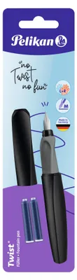 Zdjęcie produktu dla Pelikan Twist P457, Czarny, System napełniania nabojem, Średni, 1 szt.